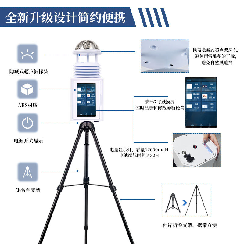 風(fēng)途便攜式氣象檢測儀，隨身攜帶的“氣象專家”——支架款