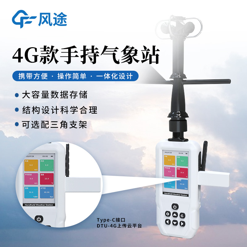 新手持氣象站量產，GNSS 三模定位，4G，配支架